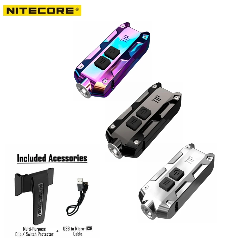 

Nitecore TIP SS Stainless Steel Key Light USB Rechargeable 360 lumen LED Waterproof flashlight for Portable outdoor travel