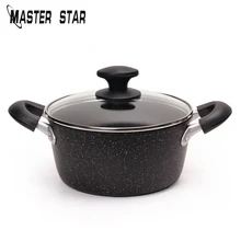 Master Star 24 см китайские медицинские каменные воки с крышкой антипригарные алюминиевые стоковые горшки газовая плита индукционная плитка Универсальная