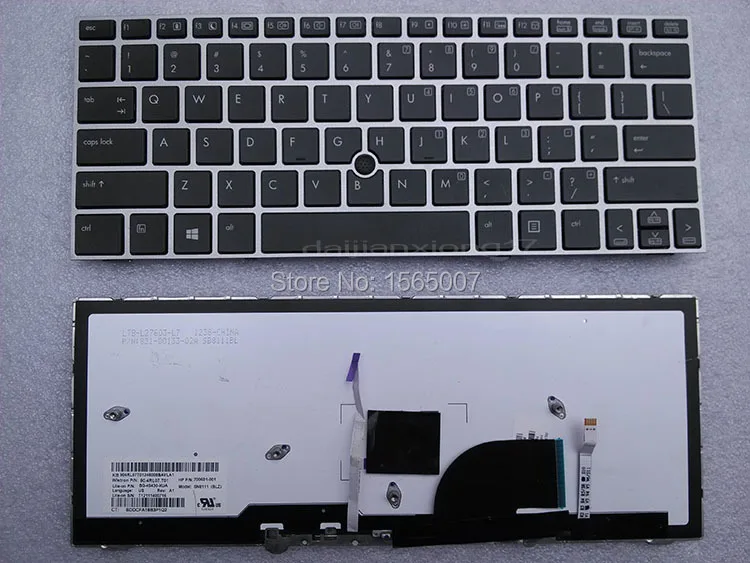 

For HP EliteBook 2170 2170P laptop US keyboard US keyboard with backlight with border