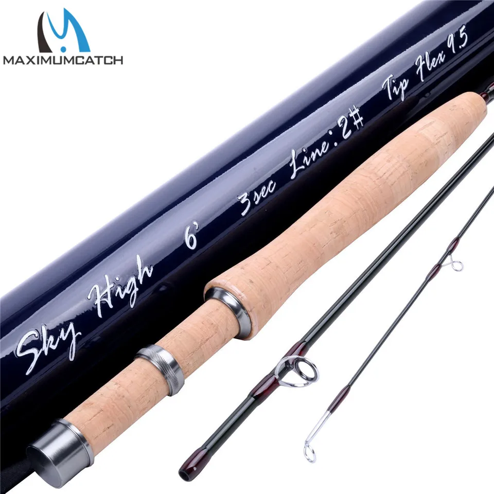 Maximumcatch IM12(40+46T) carbon skyhigh 6023 fly fishing rod with cordura tube 6ft 2wt 3pcs fly rod