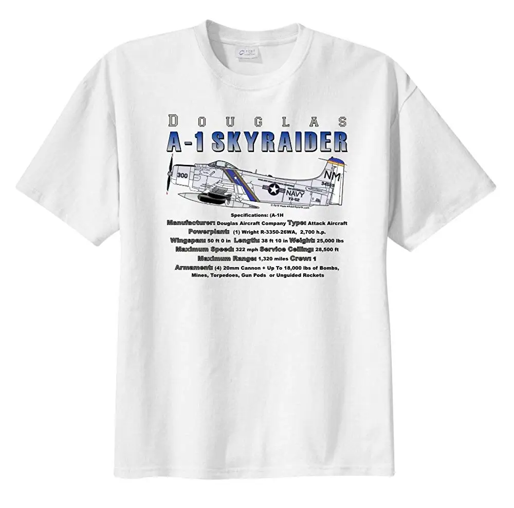 

Men'S Douglas A-1 Skyraider Short Sleeve T-Shirt Top Quality Men'S Short Sleeve Creative Design 3D Printed Funny Tshirts