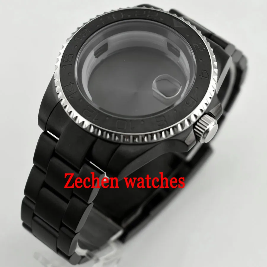 

Goutent 40MM BLACK STEEL CASE FIT Parnis mens watch ETA 2836 DG 2813/3804 MIYOTA 8215/8205 MOVEMENT