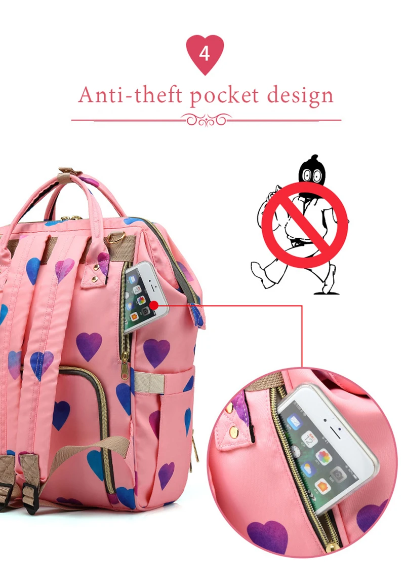 Diaper Bag Mummy Maternity Travel Print Backpack  (4)