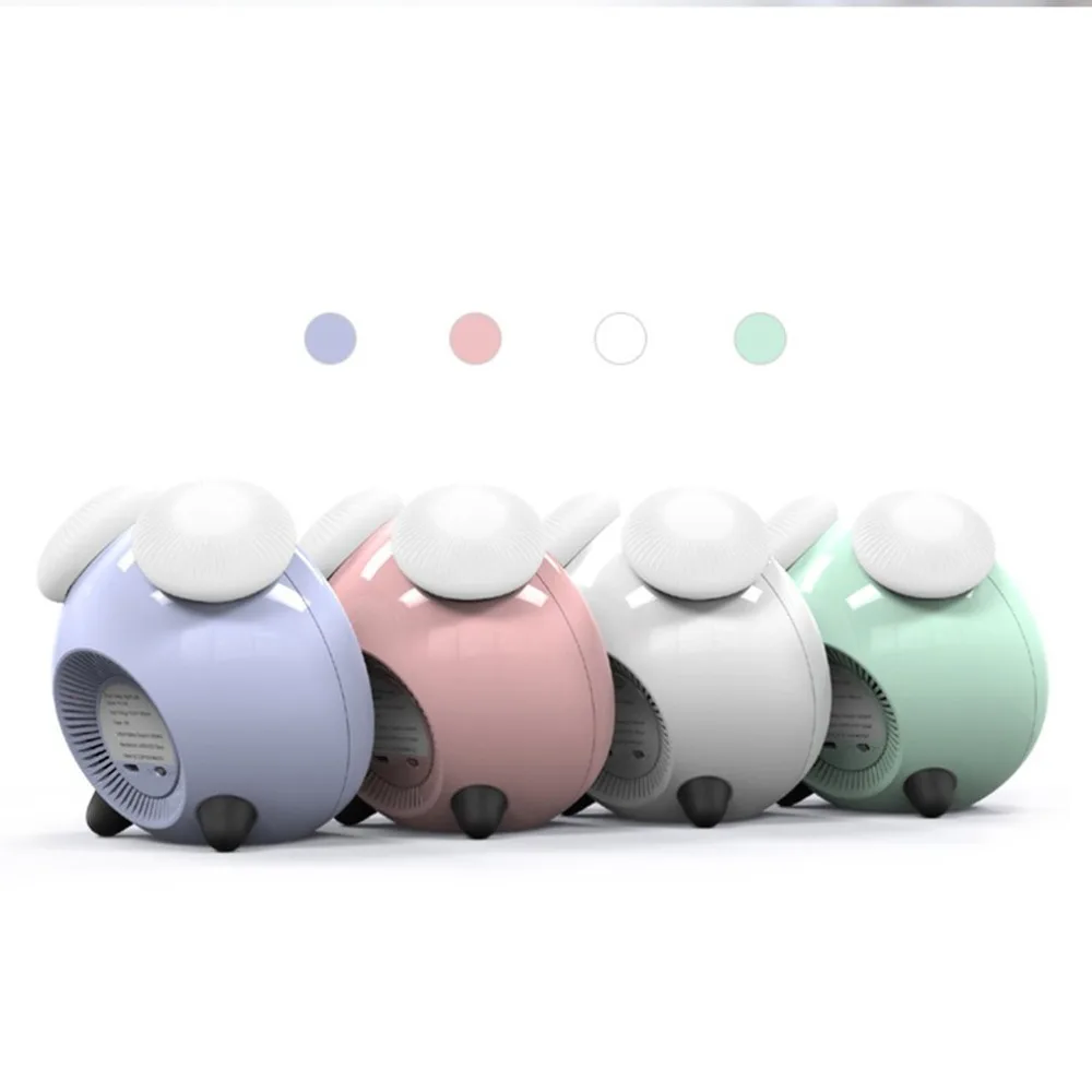 Digital Alarm Clock Human Sensor LED USB Night Light Soft Bright Home