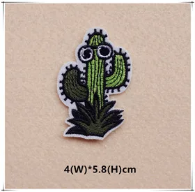 1pcs Mix Cactus Patch for Clothing Iron on Embroidered Sew Applique Cute Patch Fabric Badge Garment DIY Apparel Accessories 121