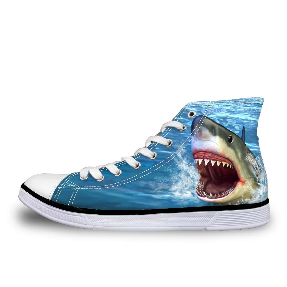 Haute Bleu Noisydesigns top c4504ak High Printemps c4286ak Hommes Pour Loisirs Toile Top Chaussures Custom Classique Vulcaniser Imprimé Requin Mode RIdwqrd