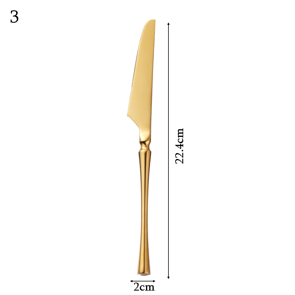304 набор столовых приборов из нержавеющей стали, Золотая столовая посуда, западные столовые приборы, столовая посуда, рождественский подарок, столовая посуда, столовые приборы