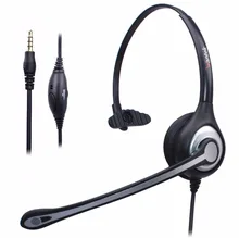 Wantek Cell font b Phone b font Headset Mono with Noise Canceling Mic and Adjustable Fit