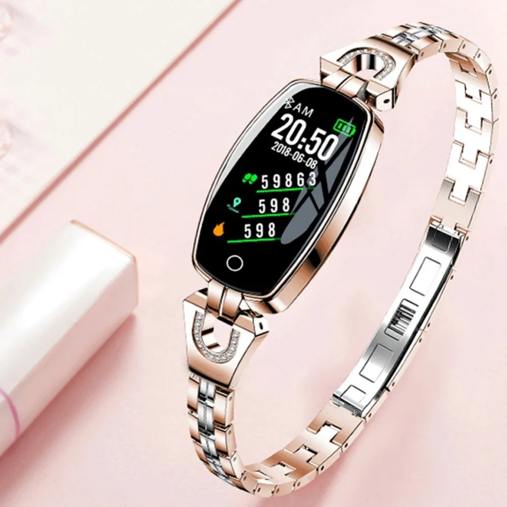 

H8 Women Smart Bracelet Heart Rate Tracker Band Blood Pressure Monitor Wristband Smart Watch Best Gift For Lady Pk Miband 3 2