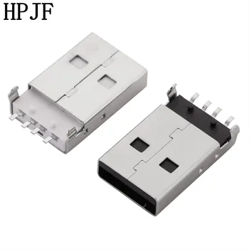 

10pcs/lot USB 2.0 Male A Type USB PCB Connector Plug 180 degree SMT SMD Male USB Connectors