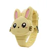 Kids Watches Children Cute Rabbit Cat 3D Cartoon LED Electronic Watch Boys and Girls Silicone Toy Wrist Watches Birthday Gifts 6