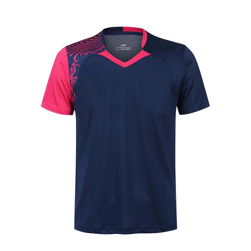 Рубашка для бадминтона с бесплатной печатью для мужчин/женщин, Спортивная футболка для бадминтона, футболки для настольного тенниса, одежда для тенниса, сухая крутая рубашка 5062