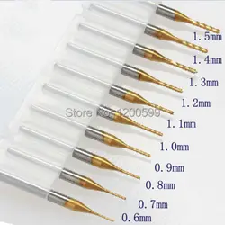 

10pcs/set 0.6-1.5mm TiN coating PCB cutters engraving cnc router bits