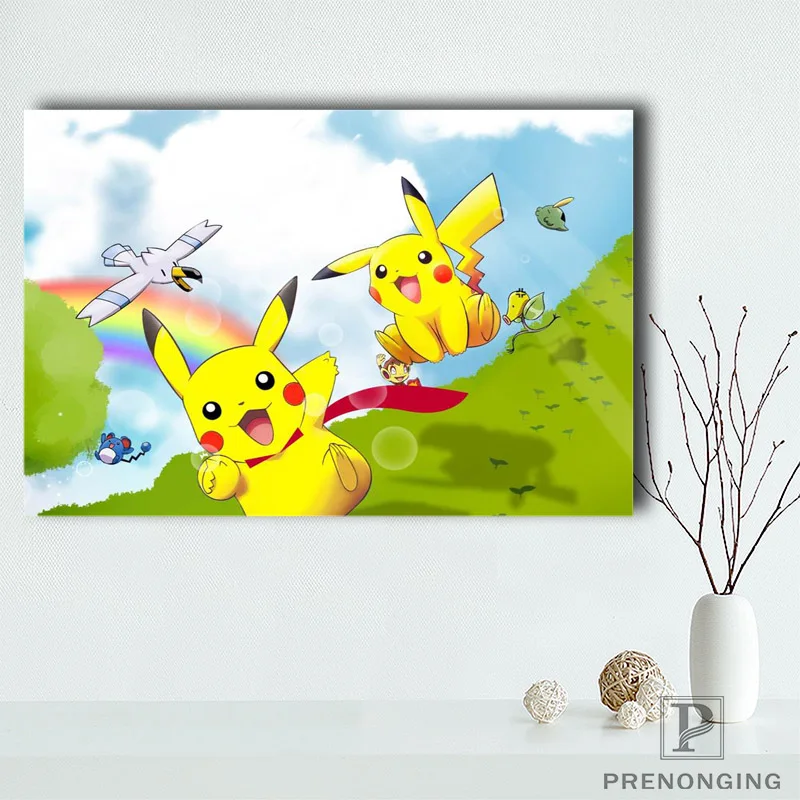 

Canvas Poster Silk Fabric 0719 16"25 Pikachu Fan Art Pokemon Poket Pet Cute Hot Japan Anime Poster Home Decor@190414-h-26