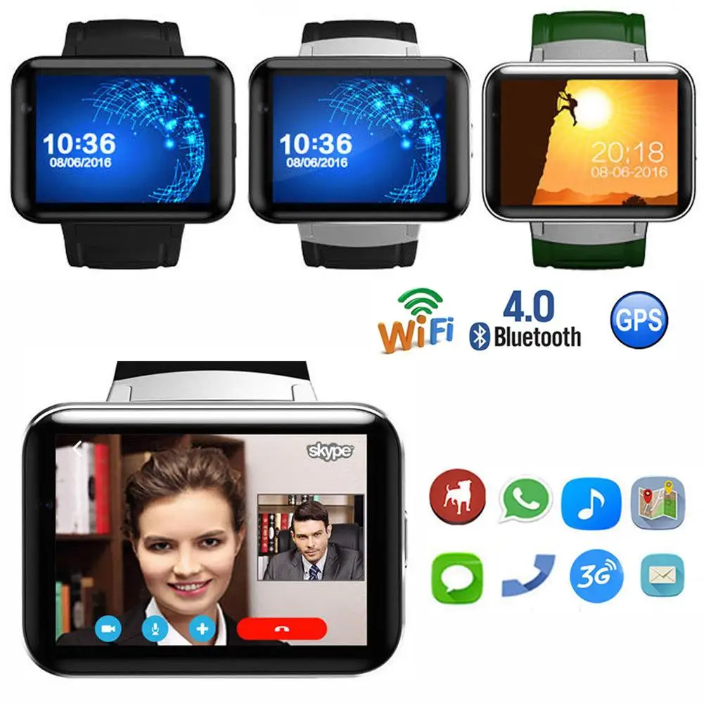

GPS WiFi Android 5.1 Smart Watch 3G Phone 2.2" TouchScreen Bluetooth Smart Watch Camera Video Call for Men Women Gift