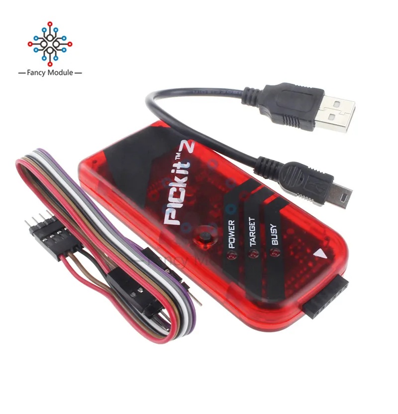 Diymore PICKIT2 PIC Kit2 симулятор PICKit 2 программатор Emluator красного цвета с USB кабелем Dupond