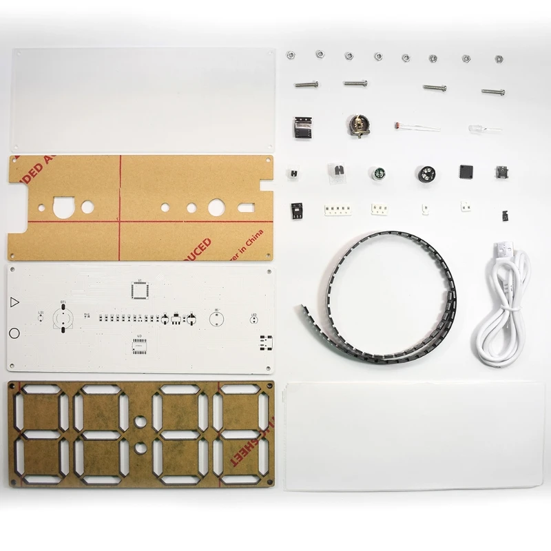 Большой Радужный цвет цифровой трубки DS3231 часы DIY комплект с настраиваемыми цветами