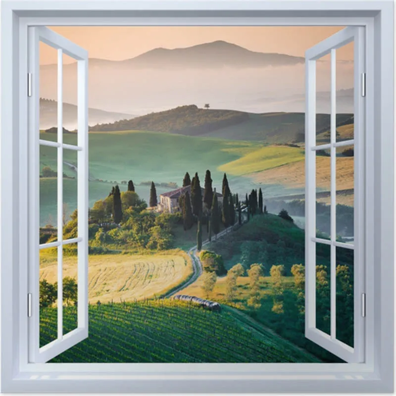 5d Diy Full Square Round Diamond Painting Embroidery&quotWindow Scenery&quotCross Stitch Rhinestone Mosaic Friend Gift | Дом и сад