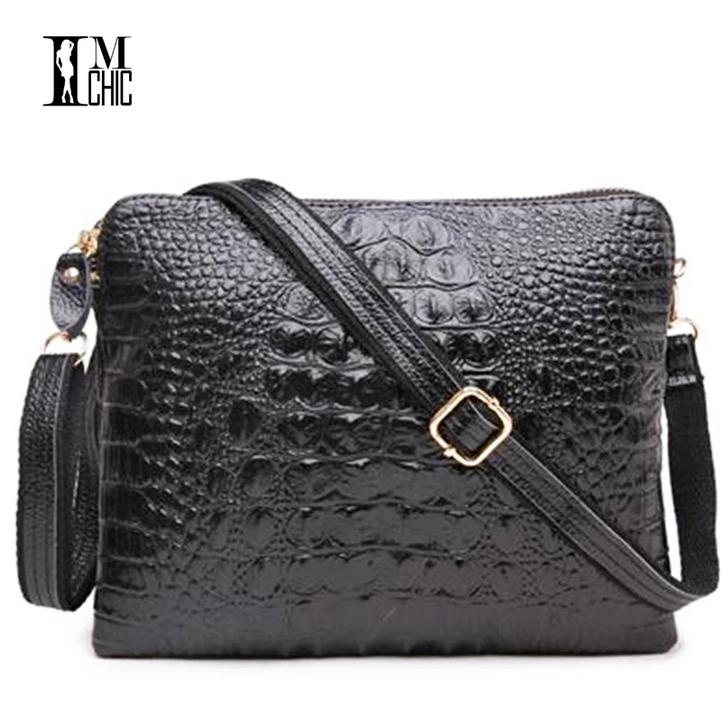 

Vintage Crocodile Ladies Leather Bags Lux Split Cowhide Tablet Clutch Bag Sexy Female Crossbody Shoulder Designer Handbags Girl