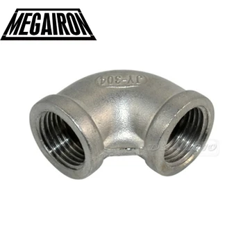 

MEGAIRON 1/8‘’ - 2" Elbow 90 Degree Angled F/F Stainless Steel SS 304 Female*Female Threaded Pipe Fittings Moonshine Still