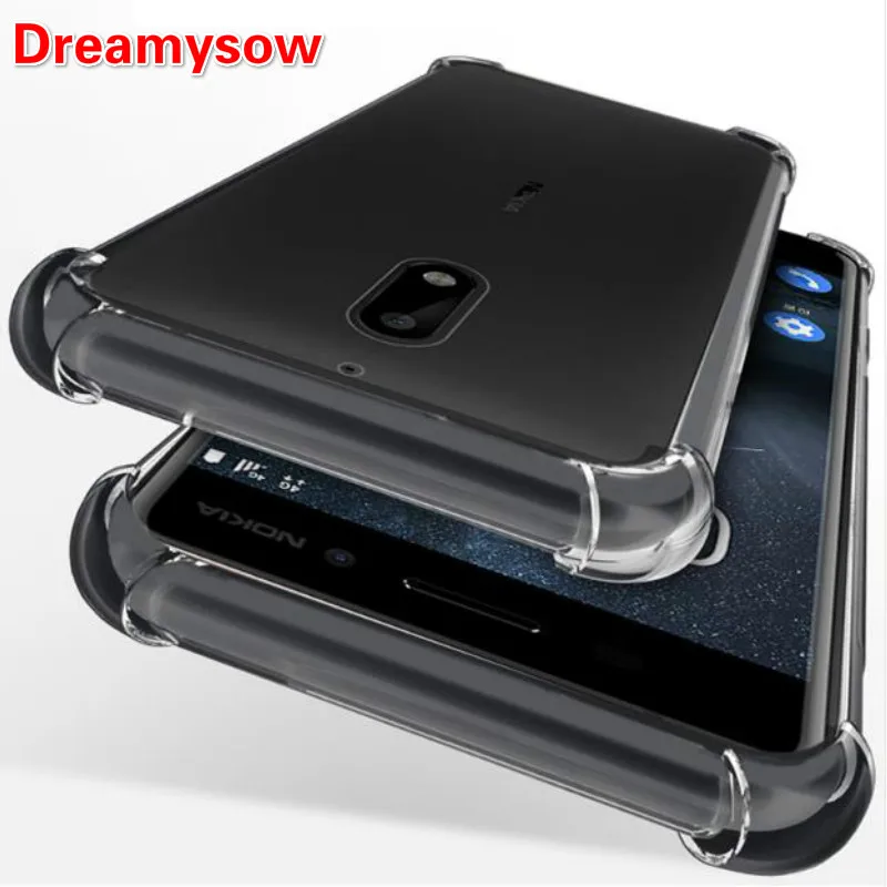Full Cover Soft Silicon TPU Airbag Case For Nokia 3 5.1 5 for nokia6 2018 6.1 9 X6 8 7 Plus 3.1 Ultra Slim Anti-Knock Phone |