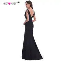 2019 New Sexy Mermaid Backless Evening Dresses Ever Pretty EP07036 Women's V Neck Hollow Out Sleeveless Evening Party Dresses