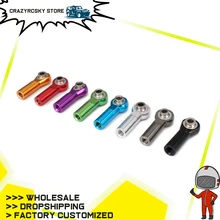 2pcs Aluminum hop-up parts M4 Thread 25mm Length Link Rod End Ball Head Holder Tie rod end 3mm hole for RC car upgraded parts 2pcs Aluminum hop-up parts M4 Thread 25mm Length Link Rod End Ball Head Holder Tie rod end 3mm hole for RC car upgraded parts
