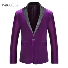 Мужской Блестящий фланелевый пиджак для сцены, свадебных костюмов, повседневный лоскутный Блейзер на одной пуговице, мужской пиджак, Jaquetas Ho men s
