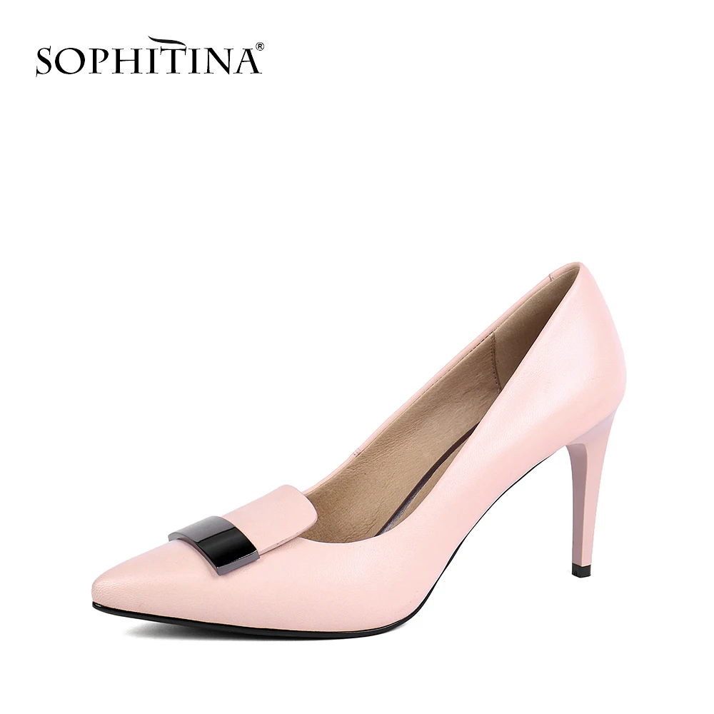SOPHITINA/Новые модные женские туфли лодочки из натуральной кожи подкладка свиной