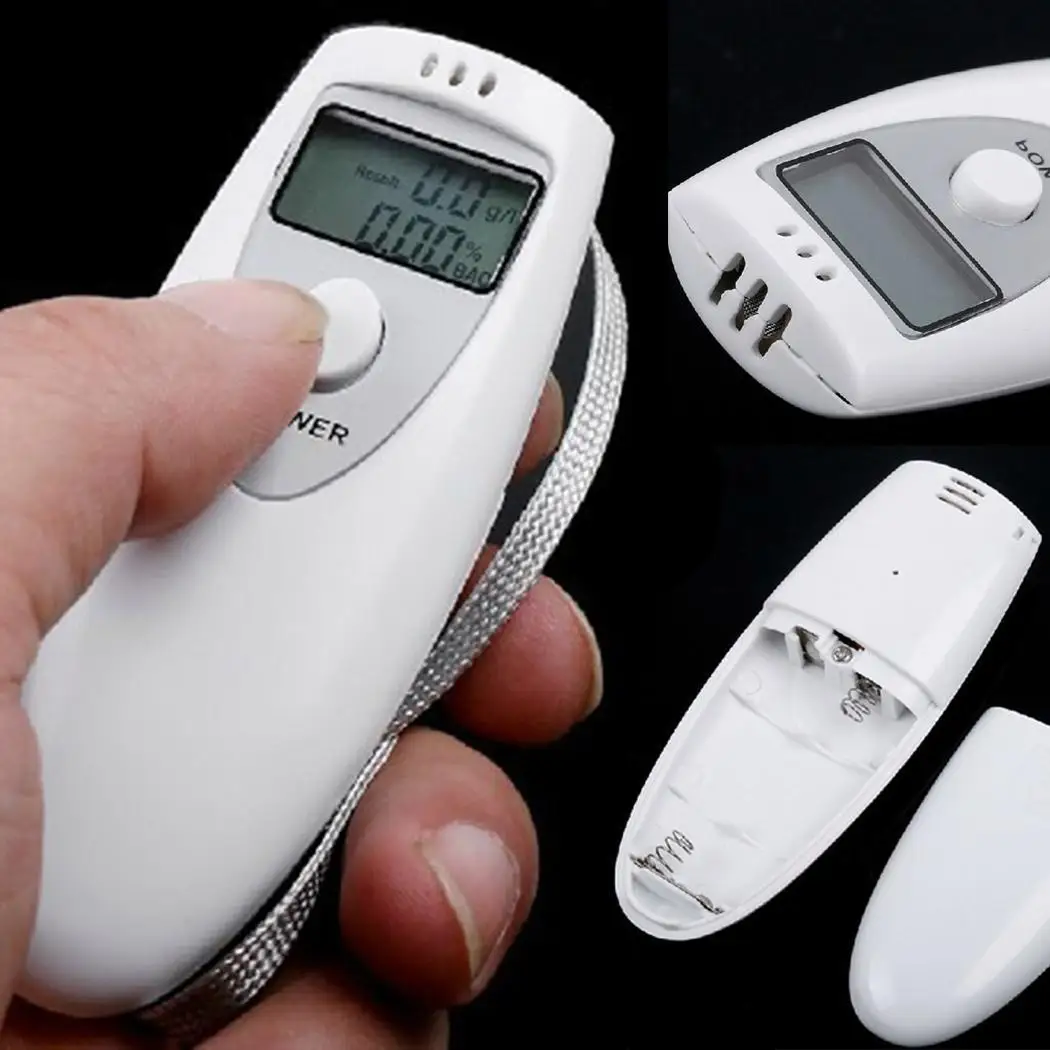 المحمولة المهنية LCD الرقمية التنفس الكحول 0.24 mg/L (0.05% BAC. 0.50g/L) اختبار محلل الكحول