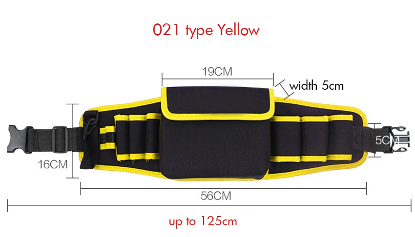 600D водонепроницаемый Оксфордский тканевый инструмент для талии органайзер мульти-карманы сумка для инструментов поясная сумка для