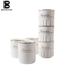 2 шт./лот, креативная керамическая чашка из костяного фарфора, домашний золотой ободок, посуда для напитков, офисный мастер, для воды, кофе, молока, чашки, фруктовый сок, чашка, подарки