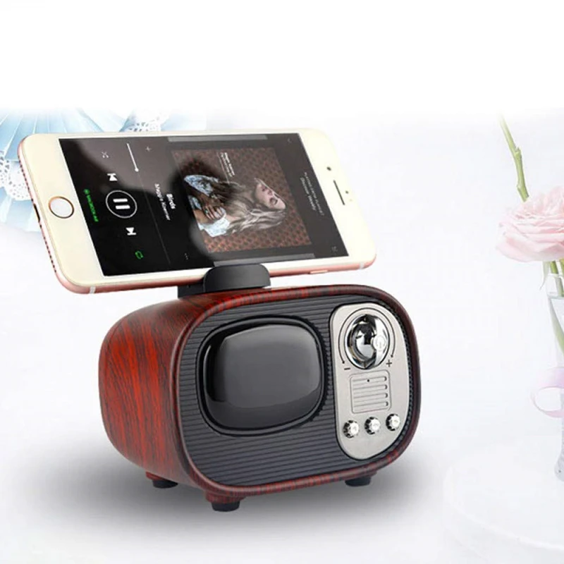 

B9 Retro imitation TV Mini Wireless Bluetooth Speaker Portable Speaker Sound System 3D Stereo Music Surround Support TF AUX USB