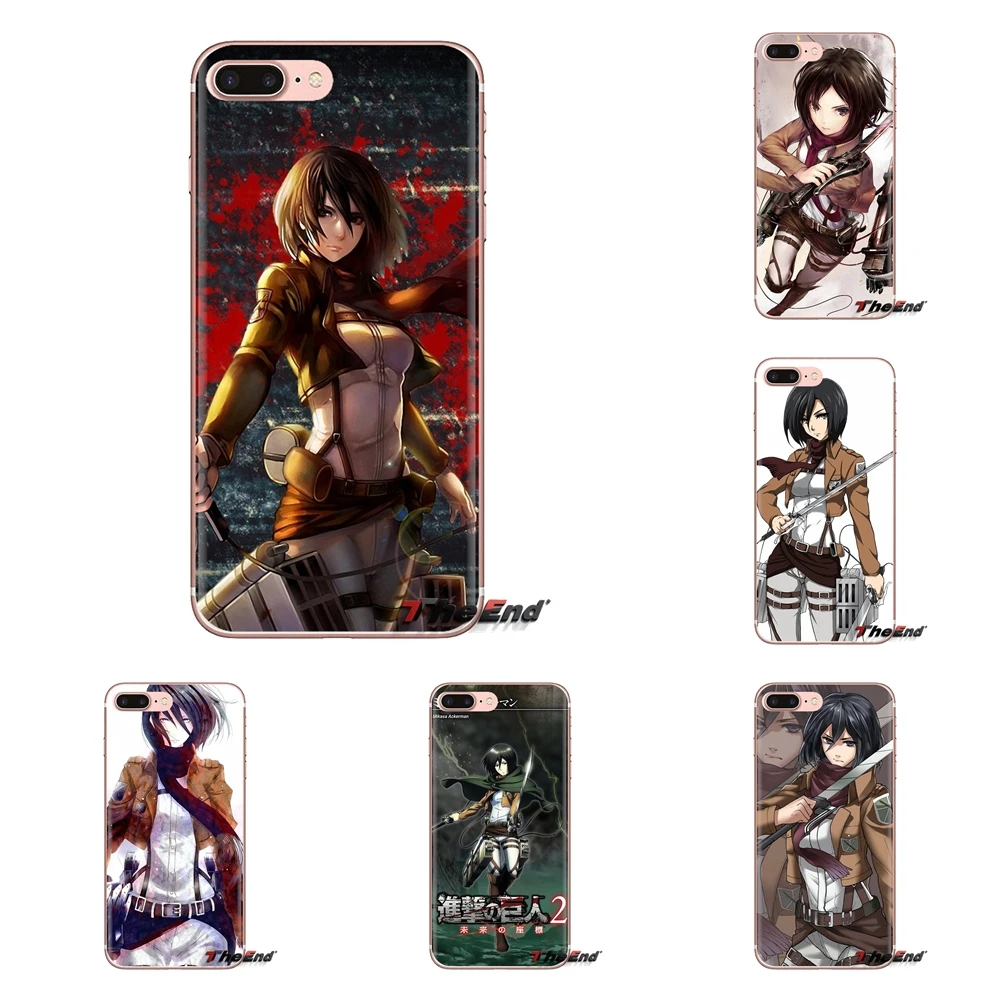 

For Xiaomi Mi3 Samsung A10 A30 A40 A50 A60 A70 Galaxy S2 Note 2 Grand Core Prime anime Attack on Titan Mikasa Silicone Skin Case