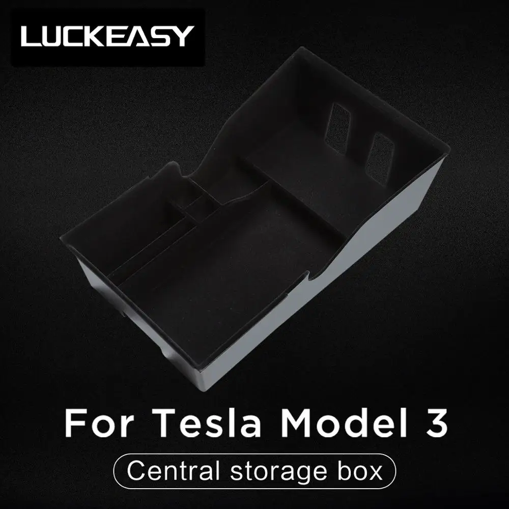  LUCKEASY Car Central storage Box for Tesla Model 3 2017 - 2019 Interior Accessories Stowing Tidying