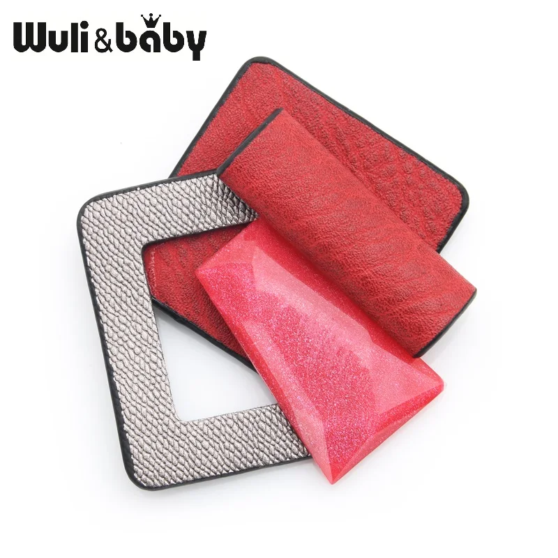 Женская брошь в форме шарфа Wuli & baby круглая акриловая с квадратной геометрией