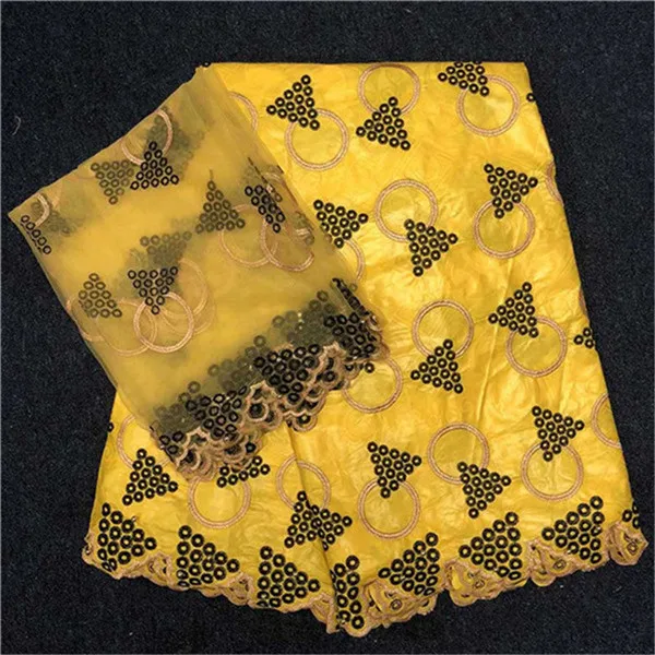 

Jacquard brocade fabric for dress yellow bazin riche getzner 2018 high quality lace bazin brode getzner for party 5+2yards/lot