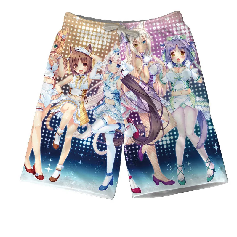 Cosroad игра Nekopara шорты для косплея Chocolat и ванили сексуальные пляжные брюки мужские
