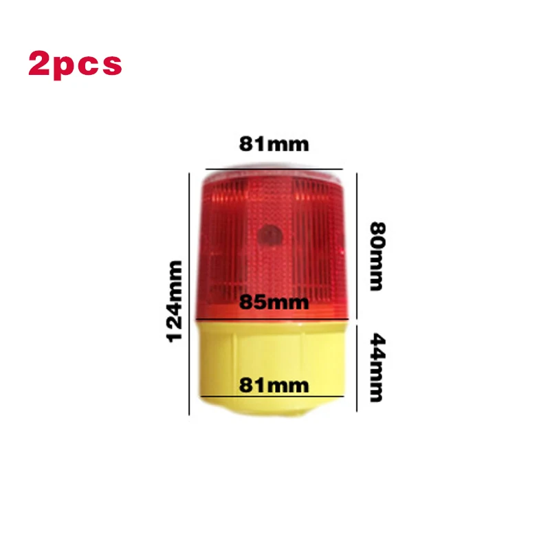 

2Pcs Car Solar Power LED Strobe Warning Light Security Flashing Flicker Beacon Road Lamp JA55