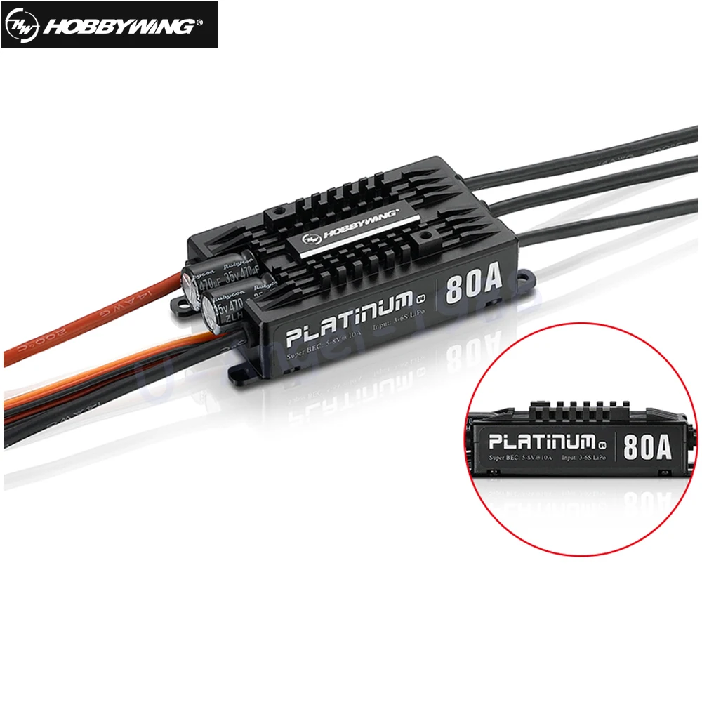 Hobbywing Platinum Pro V4 80A 3-6S Lipo BEC пустая форма бесщеточный ESC для радиоуправляемого дрона самолета вертолета