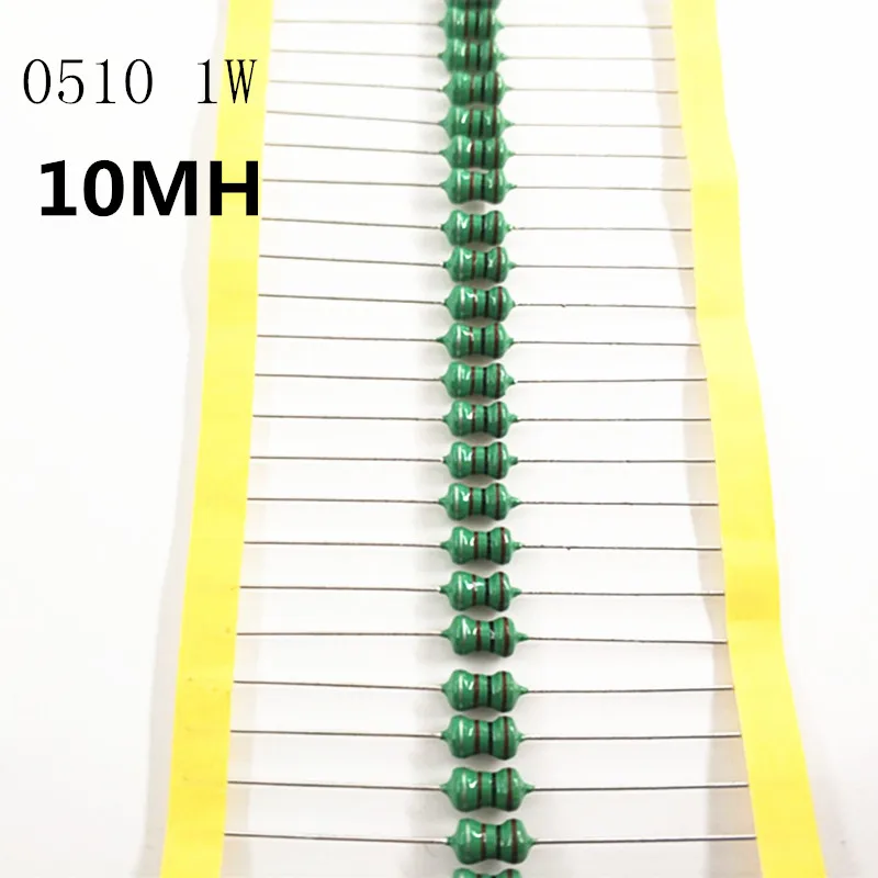 50pcs/LOT 1w 10MH 0510 Color Code Inductance Inductorin Inductors from