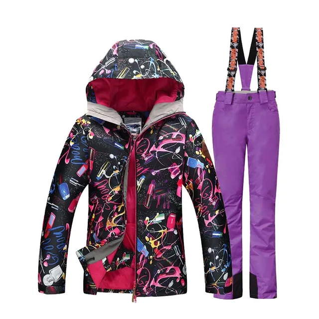 Cheap New Style Gsou Snow Ski Jacket+Pants Windproof Waterproof Outdoor Sport Wear Camping Riding Skiing Snowboard Suit Super Warm HOT