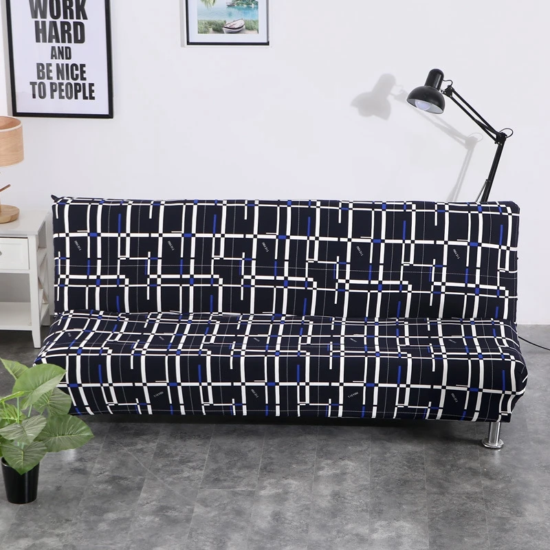 

All-inclusive Geometric Patterns Sofa Covers No Armrests Sofa Bed Cover Protector Slipcover Folding Stretch Home Decoration