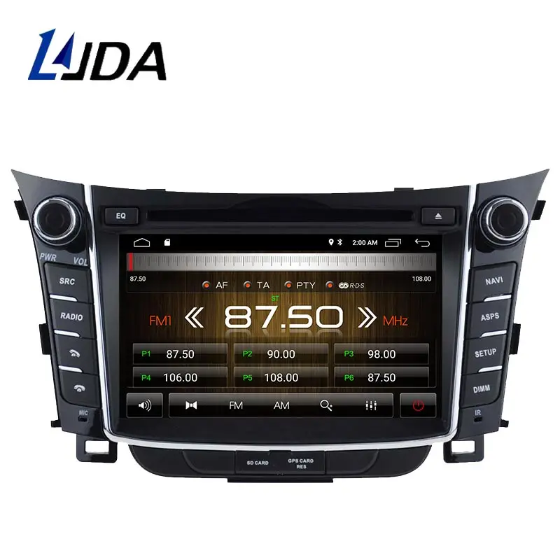 LJDA Android 9,1 reproductor de dvd del coche para I30 Hyundai Elantra GT 2012, 2013, 2014, 2015, 2016 Radio de coche gps de navegación multimedia ESTÉREO