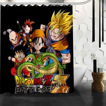 

Shunqian Dragon Ball Z Shower Curtain 3D Printing 12 Hooks For The Bathroom High Quality Polyester Fabric Bath Curtain