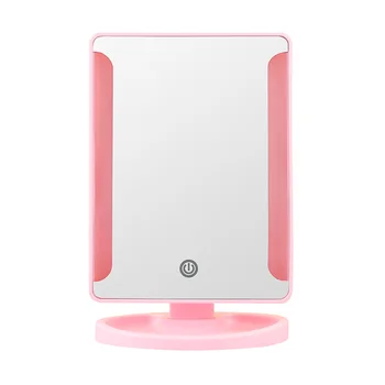 

Touch Screen Make Up mirror lamp Desktop Stand Pink Mirror LED Light Elegant Appearance 10X Magnifier Function make up light