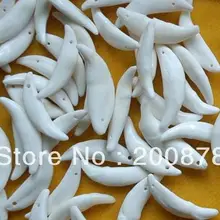 TBP5845 Тибетский кости зуб цифра амулет кулон 45 мм белый волк зубы хорошие для любителей пара 50 шт. много