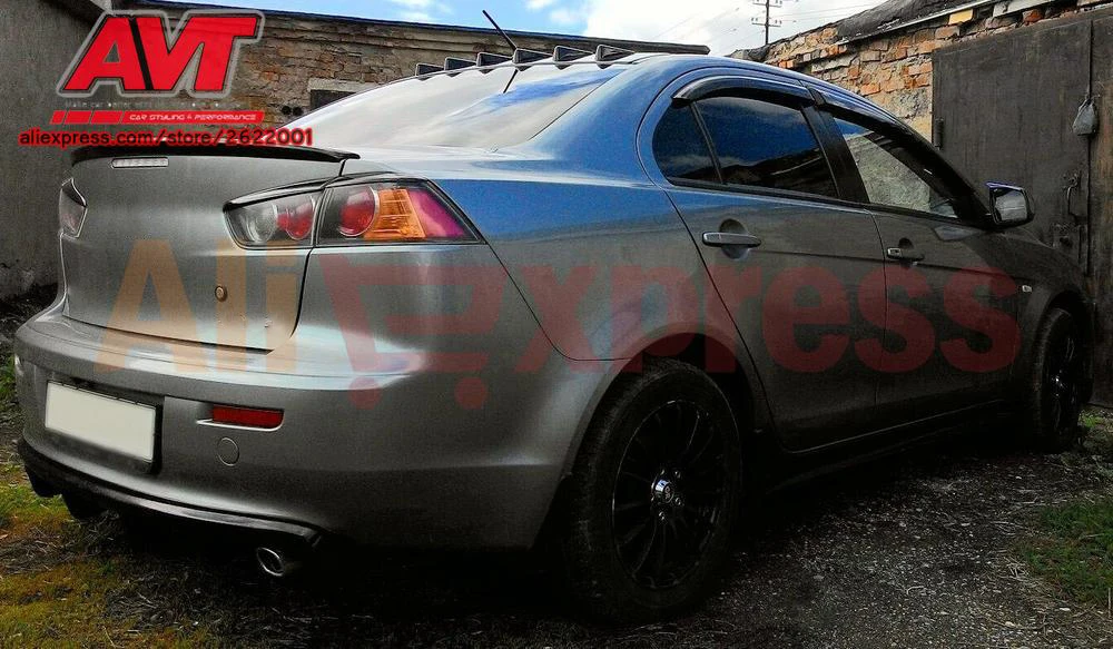 Спойлер для Mitsubishi Lancer X 2007 2010 пластмассовый декор спортивный стиль автомобильные