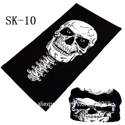 Fashion Skull Magic Tube Seamless Biker Sports Bandanas Headband Variety Turban Hood Veil Head Scarf Multi Function Face Mask mens designer scarf