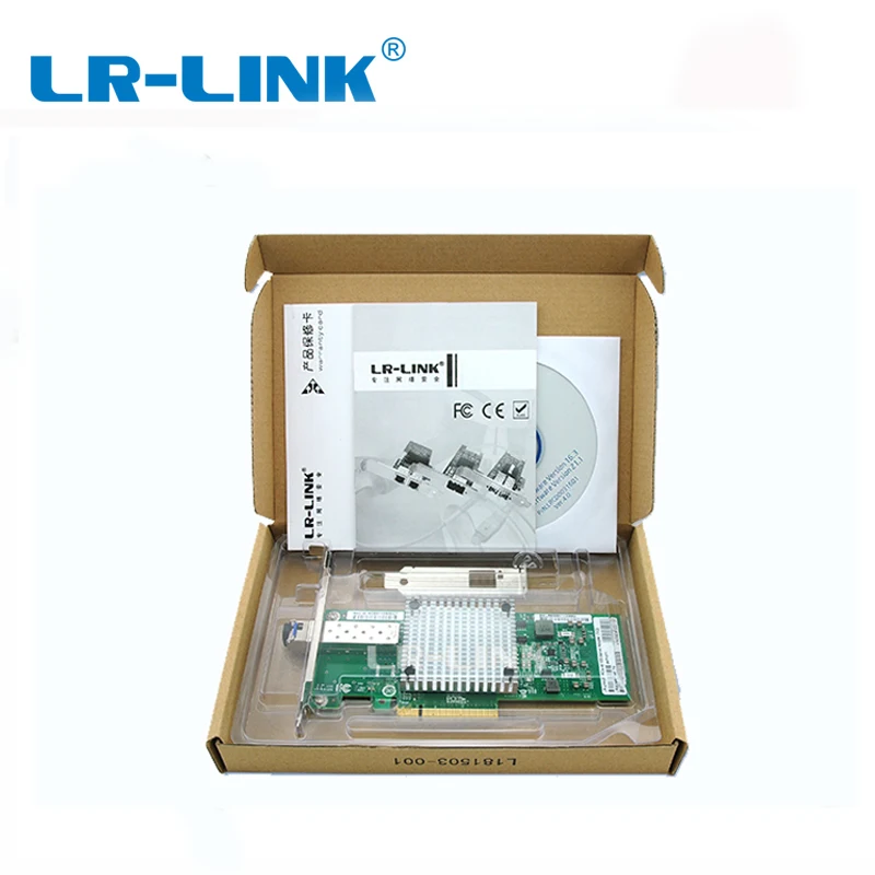 LR-LINK 9801BF-TX/RX 2 шт. 10 Гб Ethernet Сетевая карта(NIC) PCI-E 8x волоконно-оптический серверный адаптер Lan контроллер Intel 82599